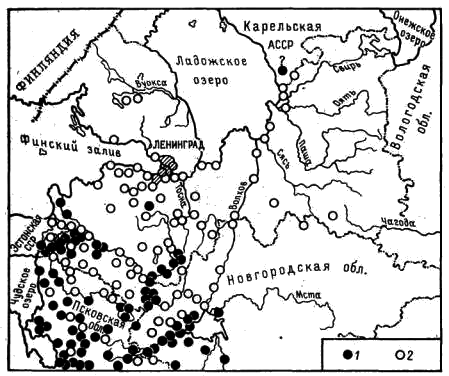 Новые места гнездования белого аиста (Ciconia ciconia). 1970 — 1980 гг