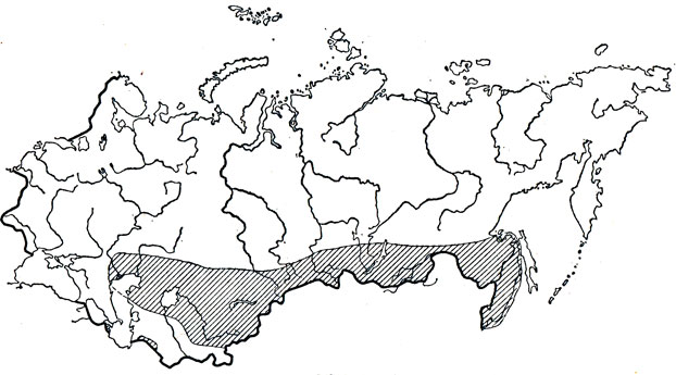 Карта 118. Обыкновенный щитомордник 